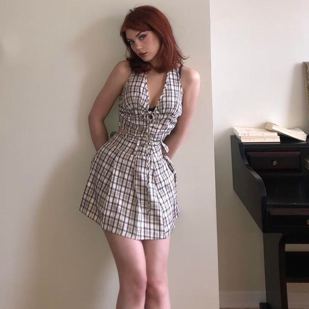 Two piece checkered set